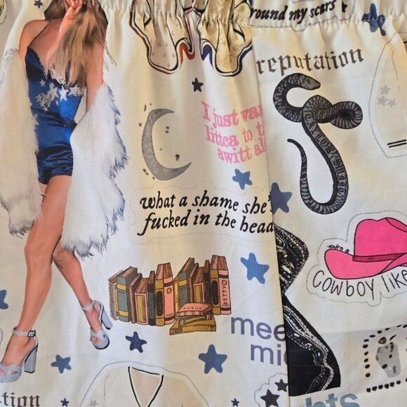 Taylor Swift Satin Pajama Bottoms Size Small - Picture 2 of 3